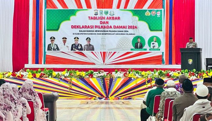 Polres Kaimana Gelar Tabligh Akbar dan Deklarasi Pilkada Damai 2024