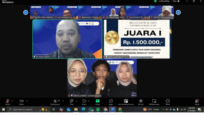 Lomba Karya Tulis Ilmiah Nasional Tingkat SMA/SMK/MA Meriahkan Dies Natalis ke-38 Universitas Hang Tuah