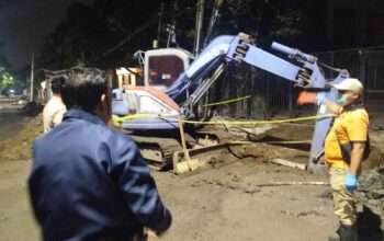 Proyek Pemkot Surabaya Memakan Korban Jiwa Salah Satu Pekerja di Gayung Sari Barat