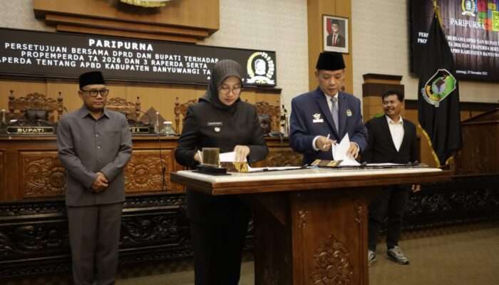 Raperda APBD Banyuwangi 2026 Disetujui, Pemkab-DPRD Fokus 9 Prioritas Pembangunan