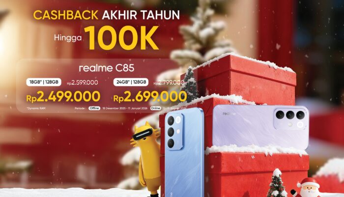 Cashback Akhir Tahun yang Sayang Dilewatkan, Dapatkan Potongan Rp100.000 untuk Pembelian realme C85