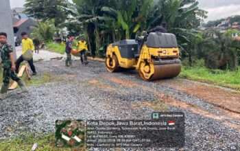 Akses Warga Kian Membaik, Jalan Gardenia Dikebut Satgas TMMD Kodim Depok