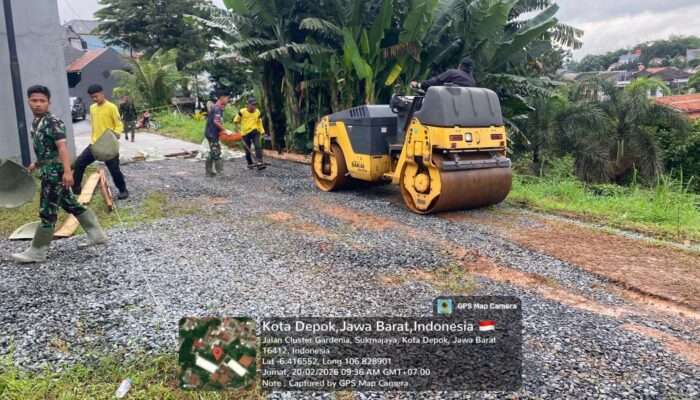 Akses Warga Kian Membaik, Jalan Gardenia Dikebut Satgas TMMD Kodim Depok