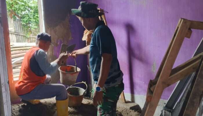 TMMD Ke-127 H+11, Tembus 50 Persen Lebih Rehabilitasi Tiga RTLH di Sukamaju