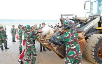 Karya Bakti Terpadu, Kodam IX/Udayana Gelar Aksi Serentak Bersama di Kedonganan-Kuta