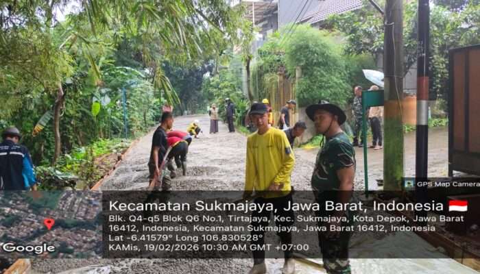 H+9 TMMD Depok: Pengerasan Jalan 222 Meter Tunjukkan Progres Positif