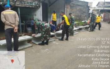 Infrastruktur Lingkungan Terus Dibangun Satgas TMMD Ke-127 Kodim Depok