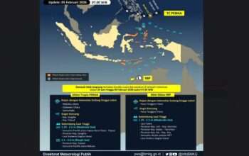 BMKG Menghimbau Masyarakat di Minta Waspada Hujan Lebat pada 15 – 21 Februari karena Monsun Asia