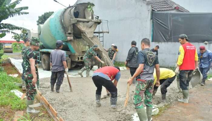 TMMD Ke-127 Bangun Akses Warga, Jalan 222 Meter di Depok Terus Dikebut