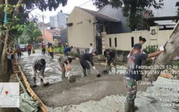 Akses Warga Makin Lancar, TMMD Depok Targetkan Jalan Tuntas Tepat Waktu