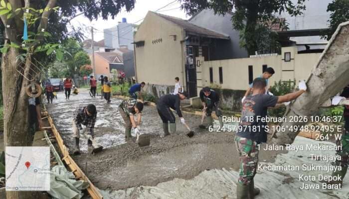 Akses Warga Makin Lancar, TMMD Depok Targetkan Jalan Tuntas Tepat Waktu