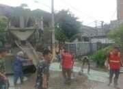 TMMD Ke-127 Depok Hari Ke-13, Pengerasan Jalan di Sukamaju Capai 67 Persen