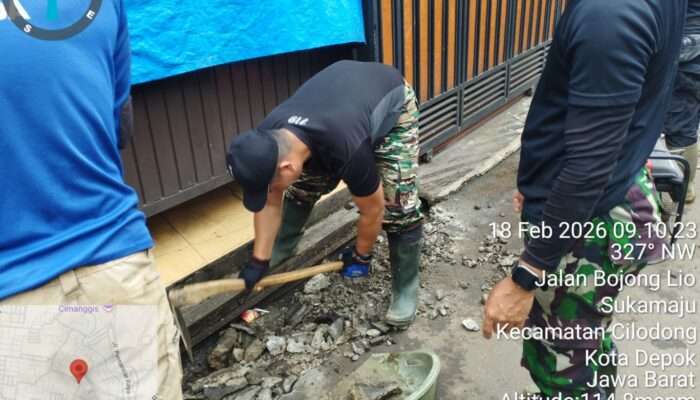 H+8 TMMD 127, Drainase Bojong Lio Capai 35,90 Persen