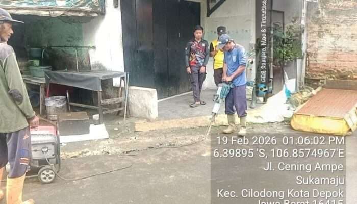 Drainase Udite 30×43 Cm Dibangun di Jl. Bojong Lio