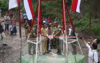Danrem 162/WB Resmikan Jembatan Gantung Garuda di Lombok Timur, Wujud Nyata TNI AD Hadir untuk Rakyat