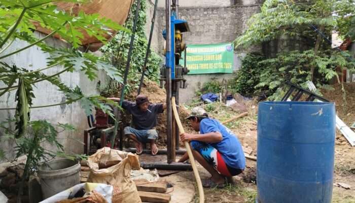 Satgas TMMD Kodim 0508/Depok Kebutan Pembangunan Infrastruktur Air Bersih