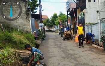 Sinergi TNI-Polri dan Pemda, Drainase Bojong Lio Dikebut Jelang Rampung